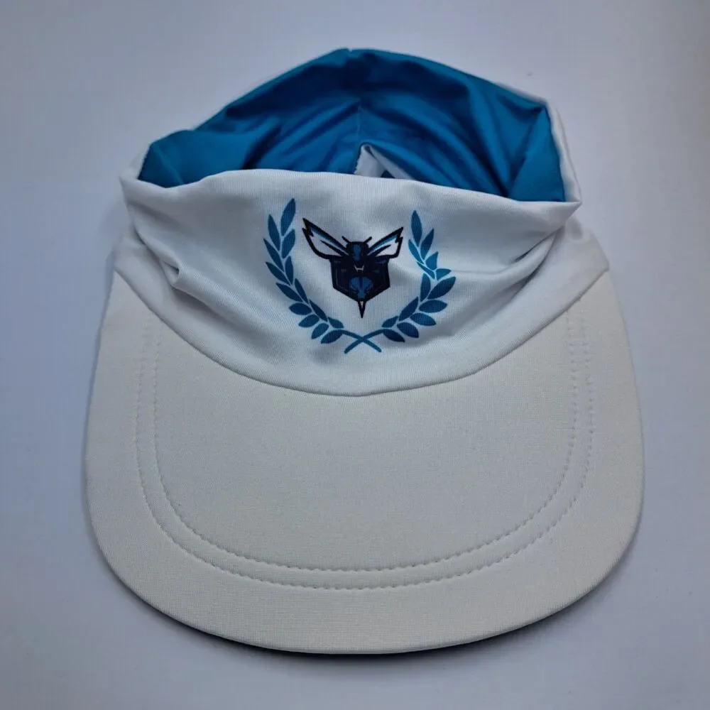 Charlotte Hornets Womens Visor Headband Hat White Blue Logo Novant Health - Picture 6 of 7